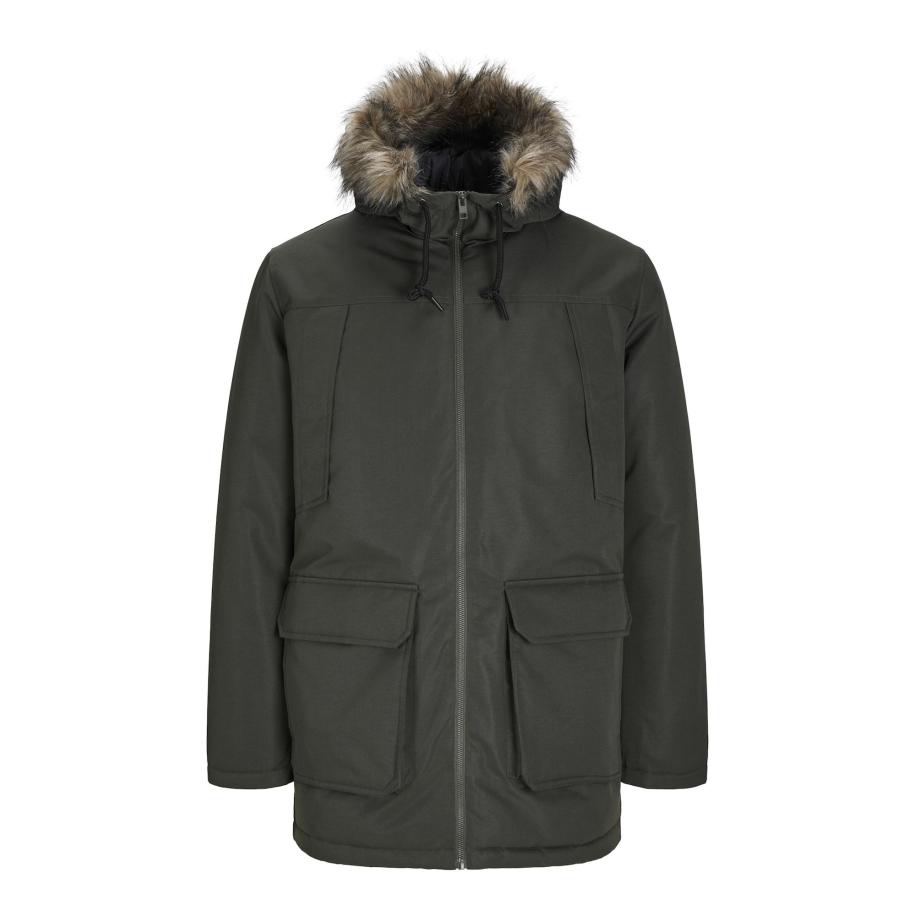 Jack & Jones JACK & JONES Winterparka lichtbruin / donkergroen -