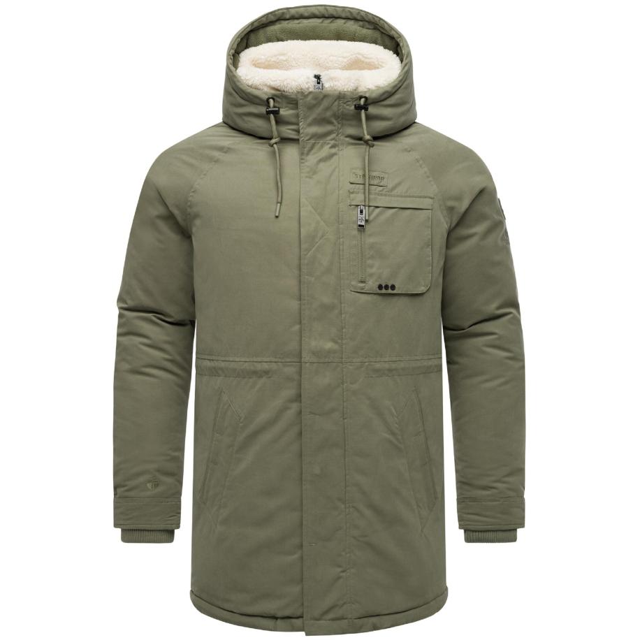 STONE HARBOUR STONE HARBOUR Winterjas Navroos XX ecru / olijfgroen -