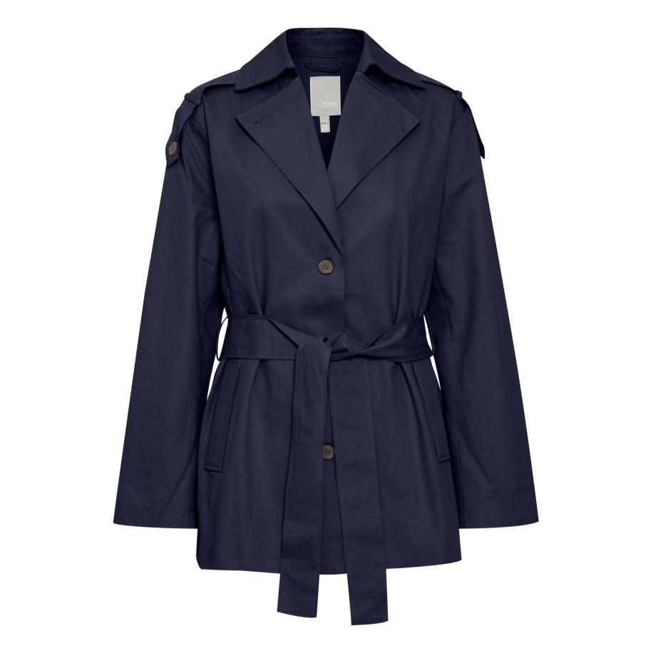 Fransa Fransa Tussenmantel Nina donkerblauw -