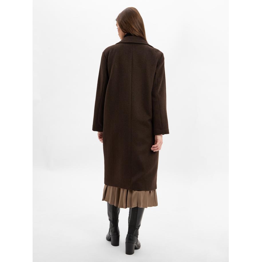 Marie Lund Marie Lund Wintermantel mokka -