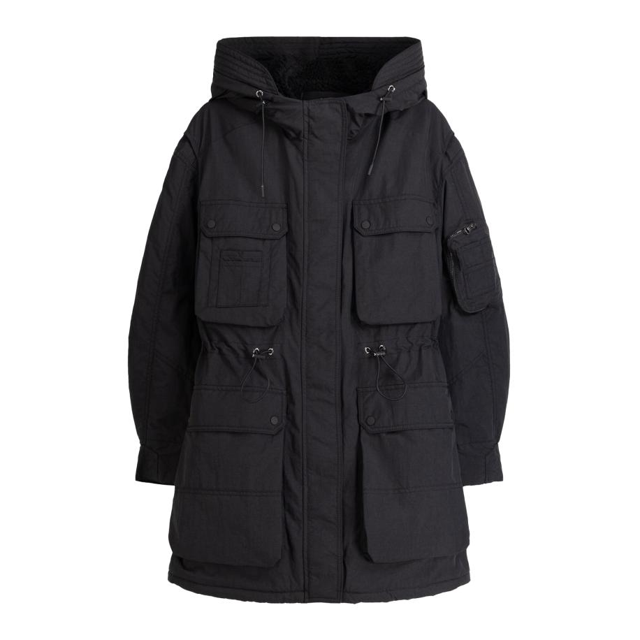 Bershka Bershka Tussenparka zwart -