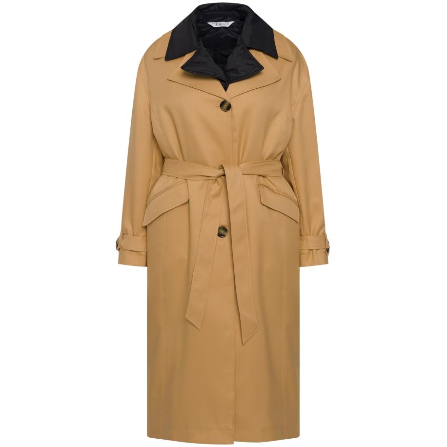 Studio Untold Studio Untold Tussenmantel camel / zwart -