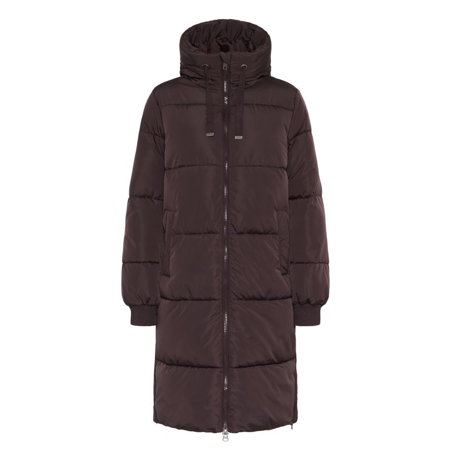 Kaffe Kaffe Wintermantel KAnika donkerbruin -