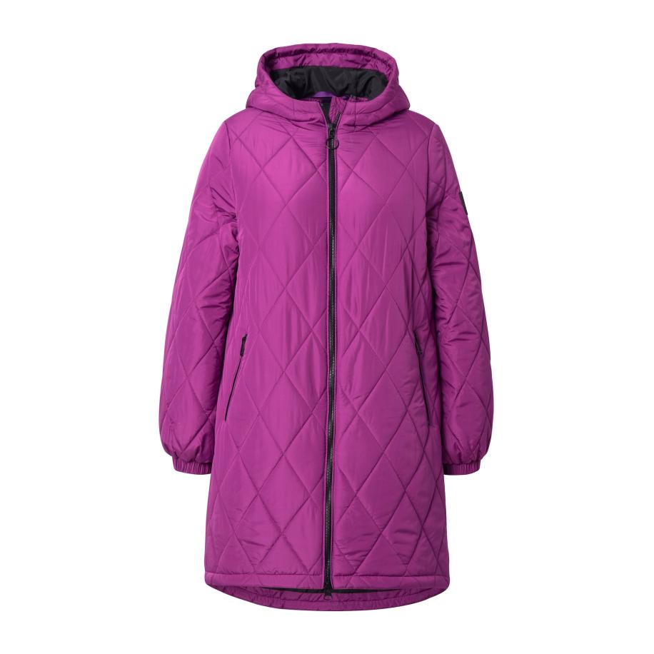 Ulla Popken Ulla Popken Wintermantel donkerlila -