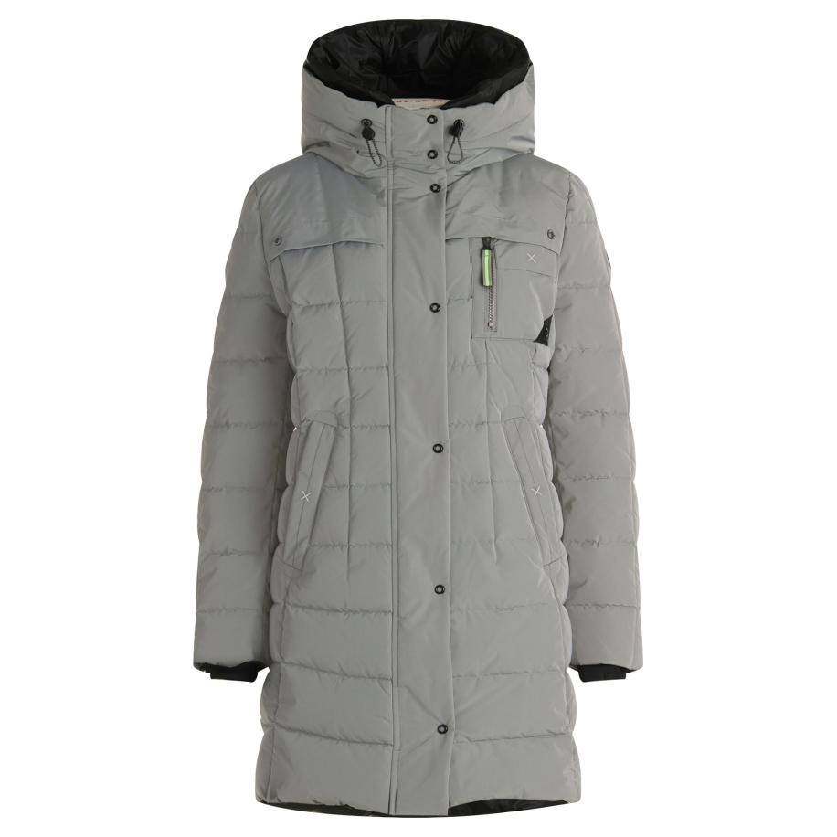 Amber & June Amber & June Wintermantel rookgrijs -