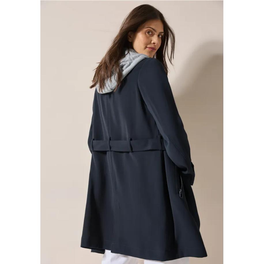 CECIL Trenchcoat met capuchon Blauw