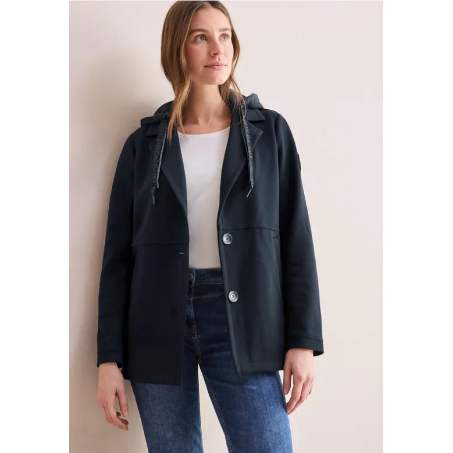 CECIL Jas met afneembare capuchon Blauw