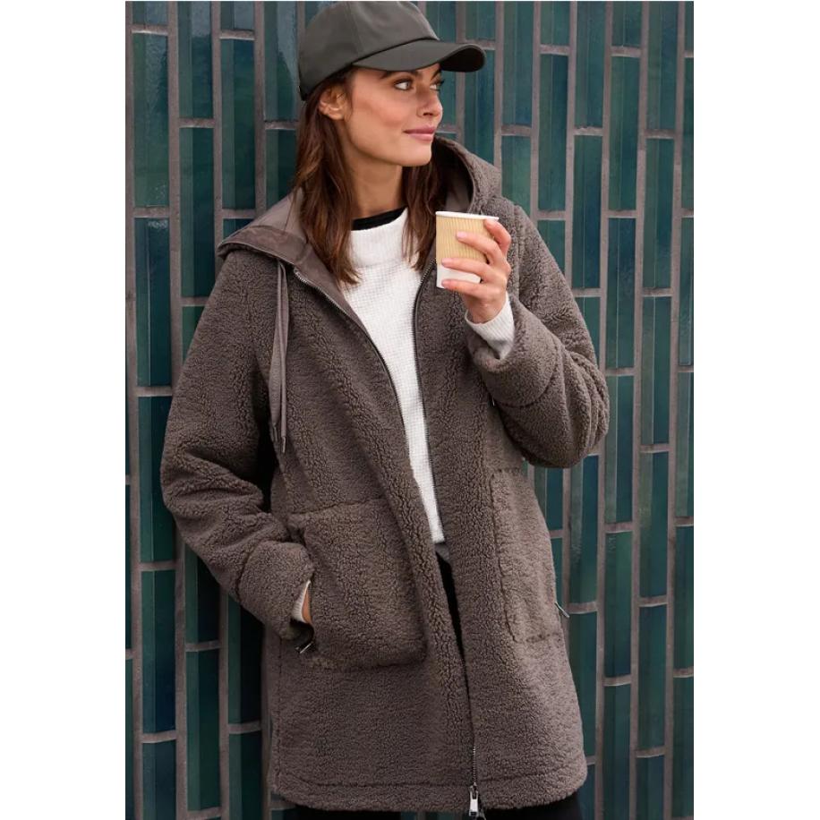 CECIL Teddyjas met capuchon Bruin