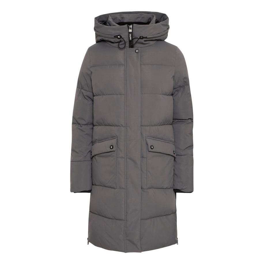 Oxmo Oxmo Wintermantel donkergrijs -