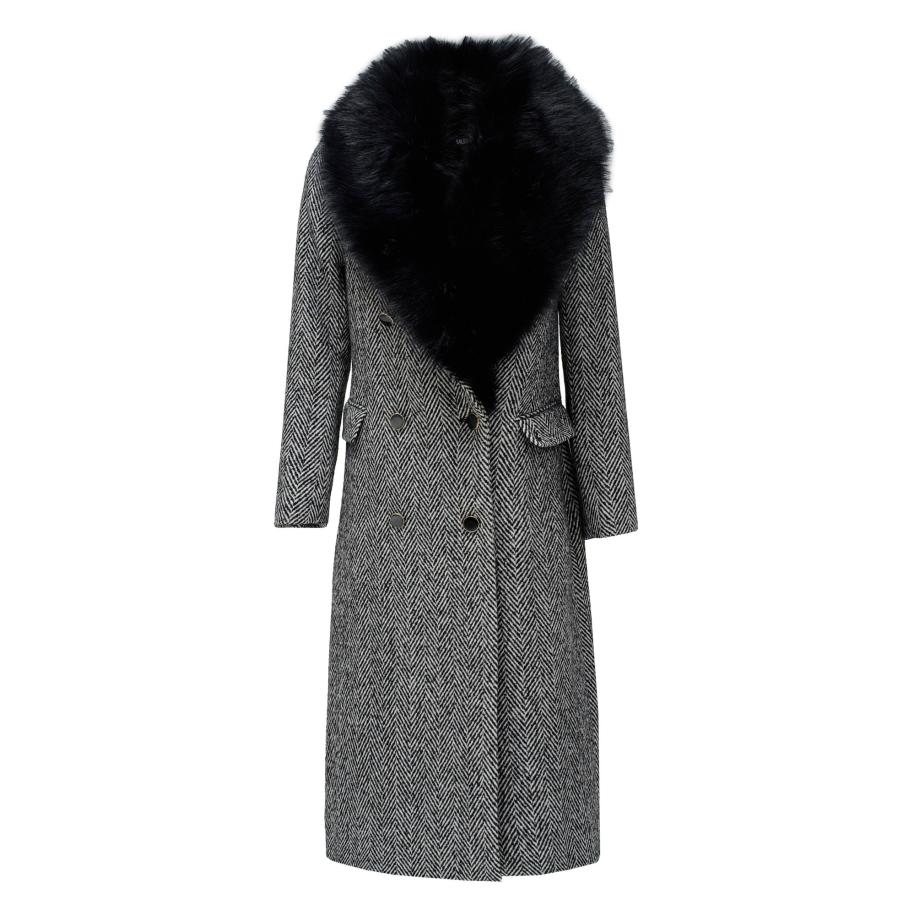 Salsa Salsa Jeans Wintermantel zwart / zwart gemêleerd -