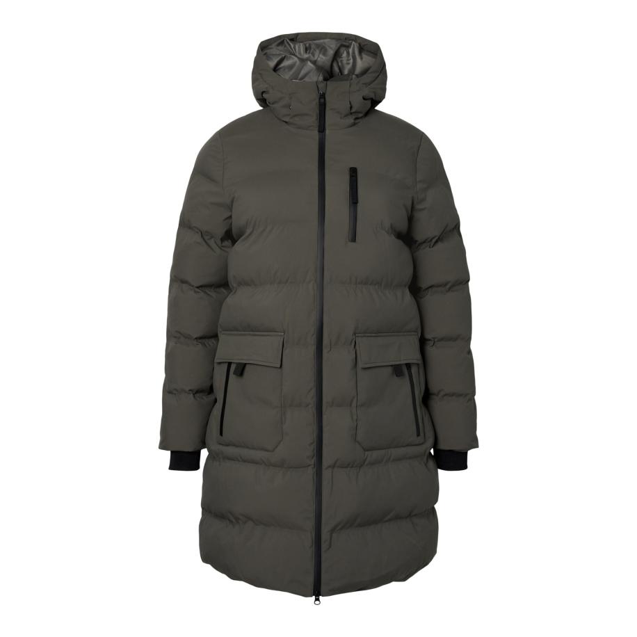 Zizzi Zizzi Wintermantel Sealed donkergrijs / zwart -