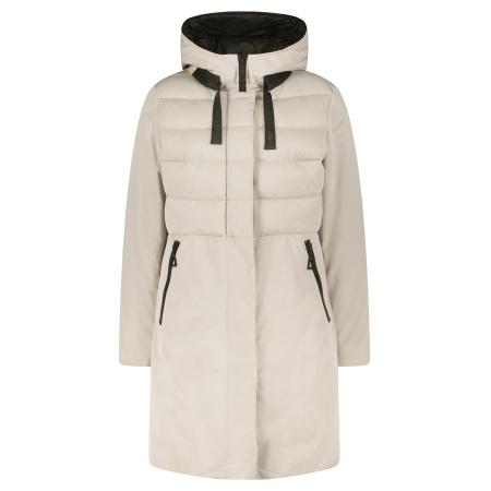 Amber & June Amber & June Wintermantel taupe / zwart