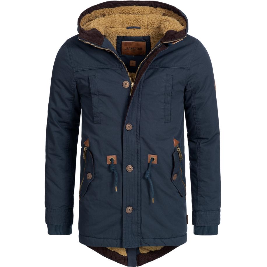 INDICODE JEANS INDICODE JEANS Winterparka Barge donkerblauw / roestbruin / honing -
