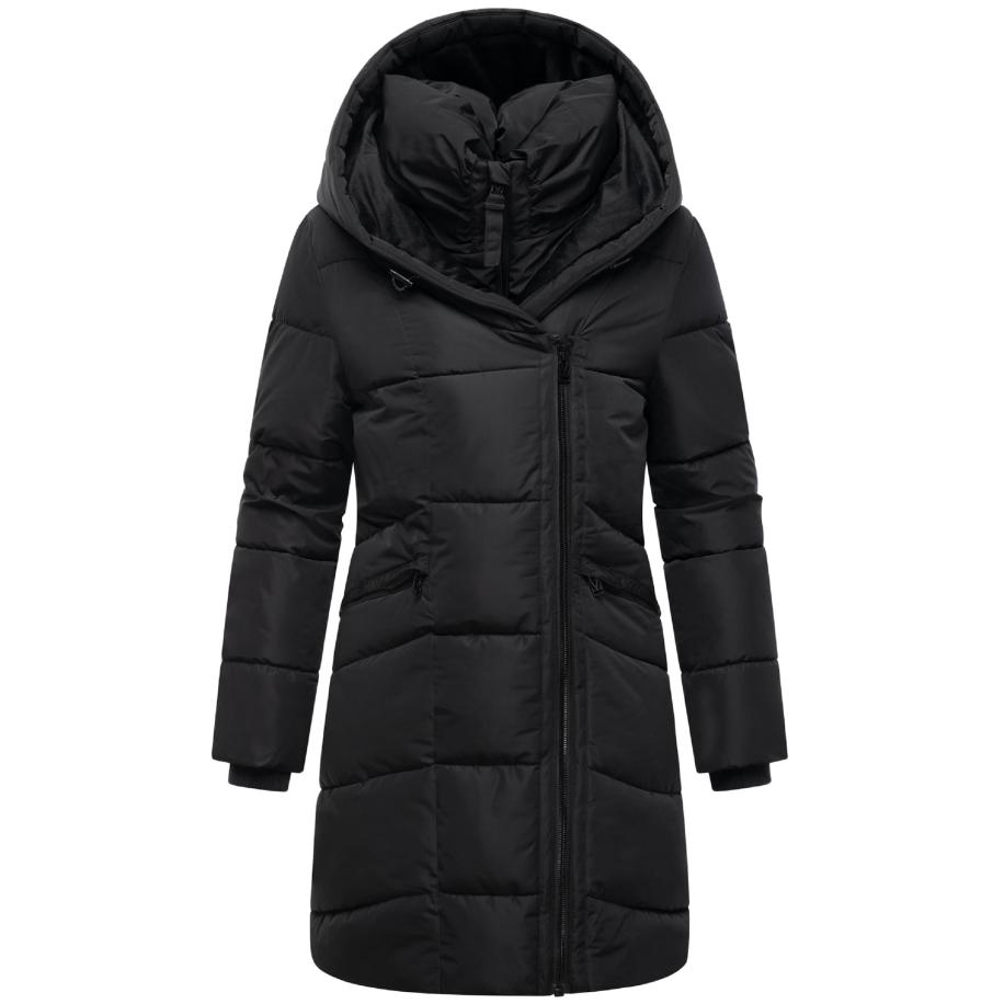 MARIKOO Wintermantel Virenaa 16 zwart Zwart