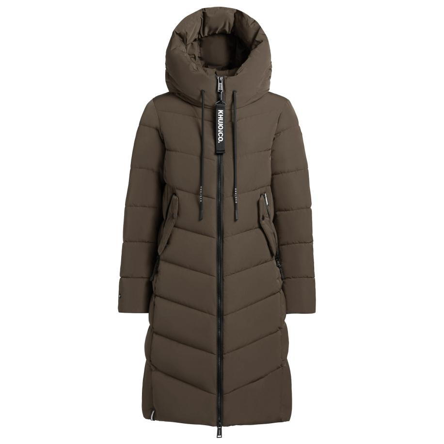 Khujo khujo Wintermantel Mikia2-YM olijfgroen -