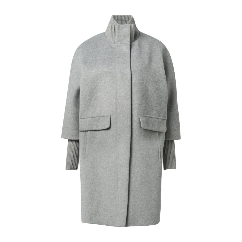 Comma COMMA Tussenmantel grijs gemêleerd -