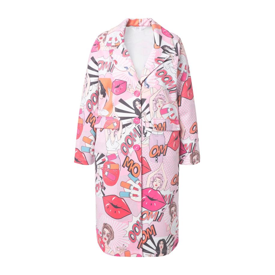 Angel of Style Angel of Style Tussenmantel oranje / rosa / zwart / wit -