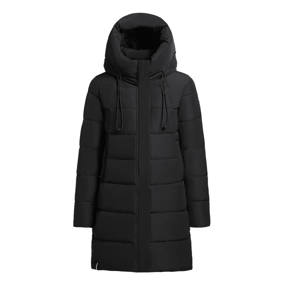 Khujo khujo Wintermantel Heather zwart -