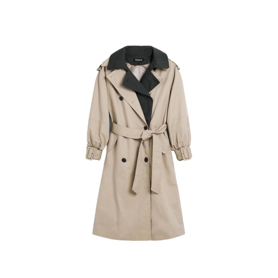 Desigual Desigual Tussenmantel beige / donkergroen -