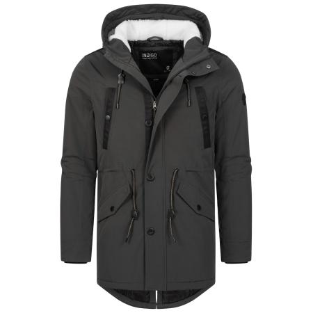 INDICODE JEANS INDICODE JEANS Tussenparka Benicio kaki / zwart