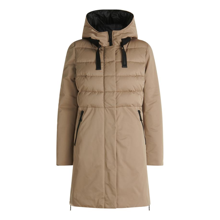 Amber & June Amber & June Wintermantel taupe -