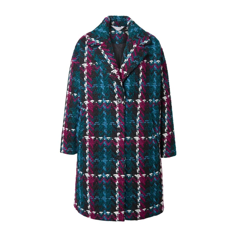 Studio Untold Studio Untold Tussenmantel blauw / smaragd / zwart / wit -