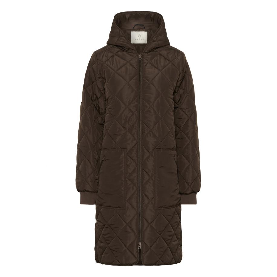 Kaffe Kaffe Wintermantel Tilla donkerbruin -