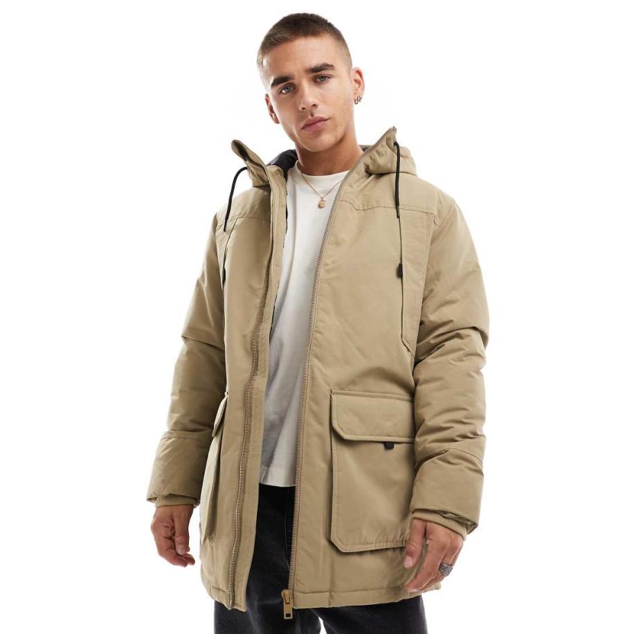 Jack & Jones - Utility parka in beige-Neutraal Multicolor
