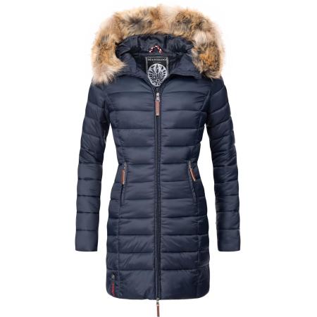 MARIKOO MARIKOO Wintermantel Rose donkerblauw / bruin