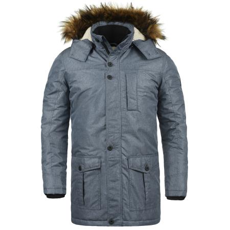 Solid !Solid Winterjas duifblauw / bruin