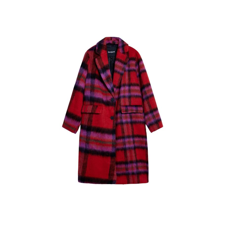 Desigual Desigual Wintermantel pink / rood / zwart -