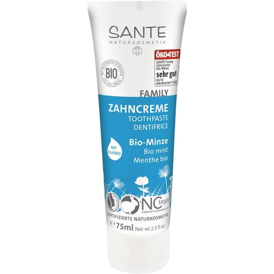 Sante Naturkosmetik Tandverzorging Toothpaste Organic Mint with fluoride Tandpasta Unisex 75 ml