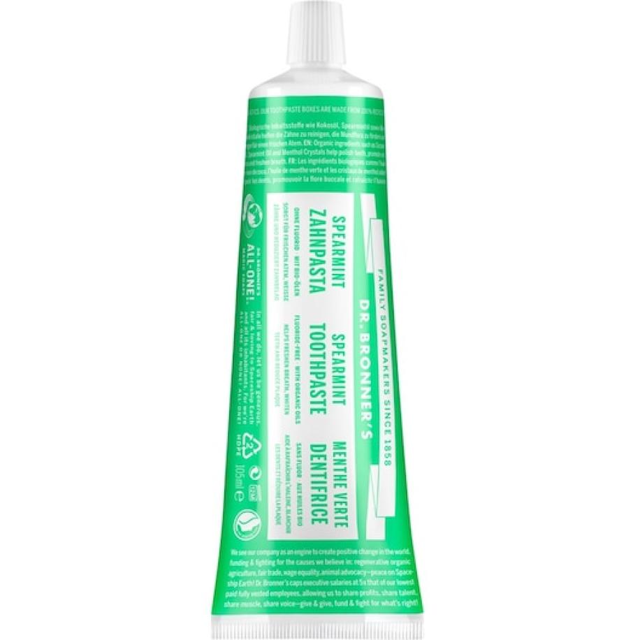 Dr. Bronner's Tandverzorging Tandpasta met groene munt Unisex 105 ml