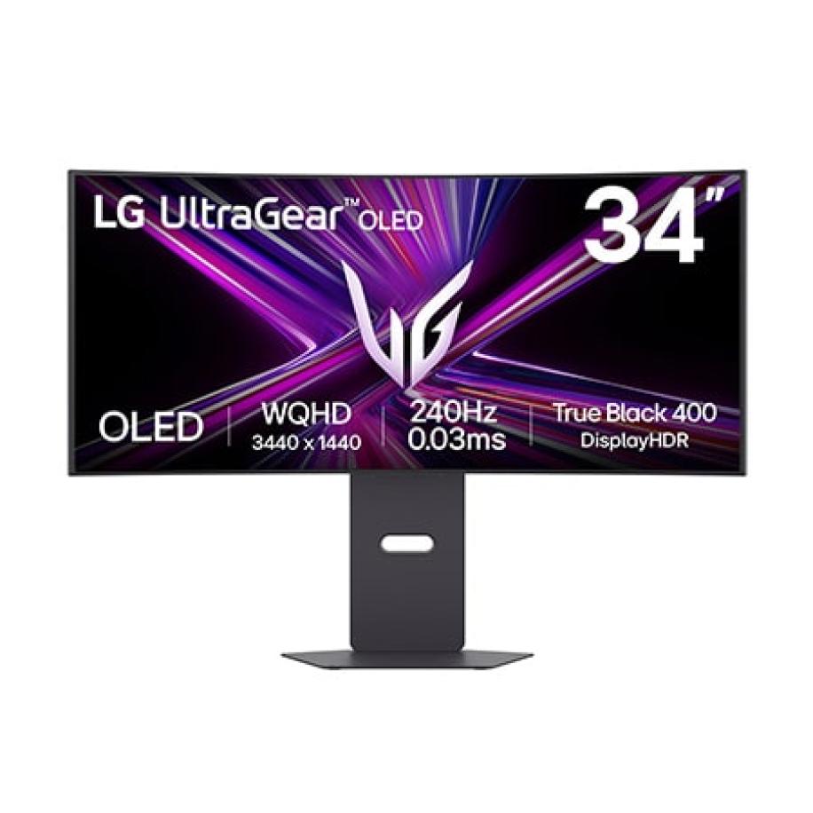 LG UltraGear™ 34 OLED 240Hz WQHD Curved Gaming Monitor 0.03ms (GtG), DisplayHDR True Black 400, USB-C (PD 65W) & HDMI 2.1 - 34GX900A-B