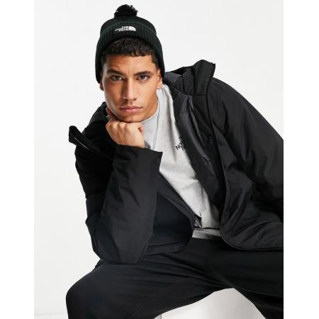 The North Face - Muts met logopatch en pompon in zwart