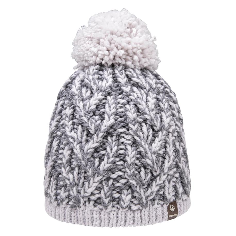 Giesswein GIESSWEIN Muts Seeköpfle grijs / wit -