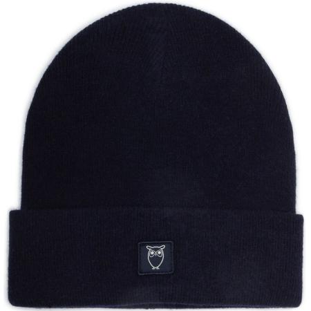 Knowledge Cotton Apparel Muts Wol Donkerblauw -