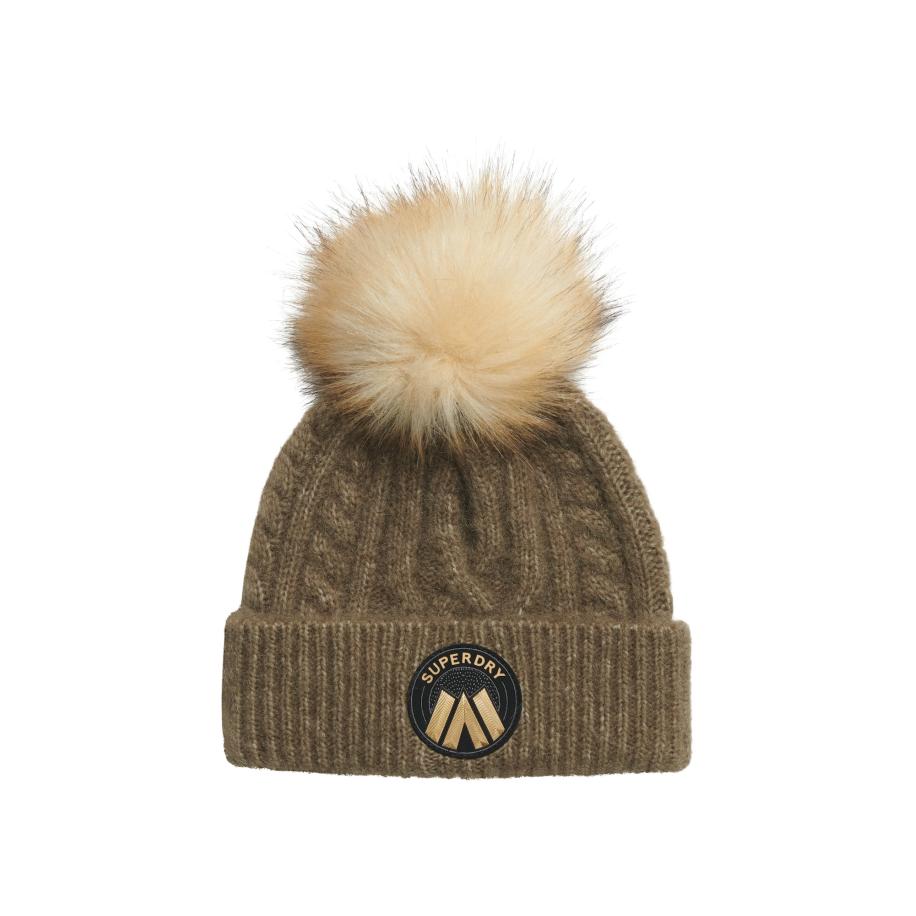 Superdry Muts beige / olijfgroen / zwart Groen