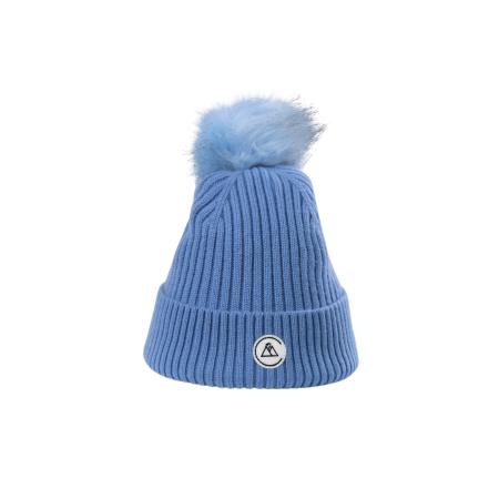 CASH-MERE.CH CASH-MERE.CH Muts duifblauw / lichtblauw / zwart / wit