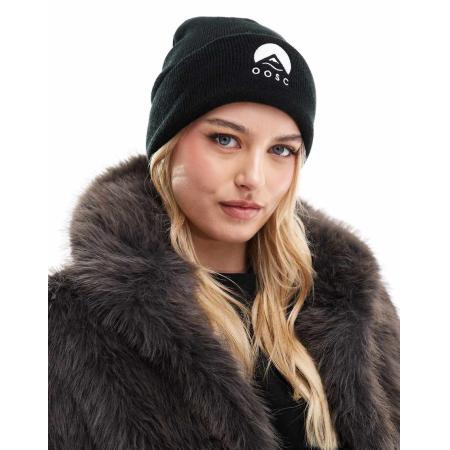 OOSC - Classique - Ski-beanie met wit logo in multi-Zwart