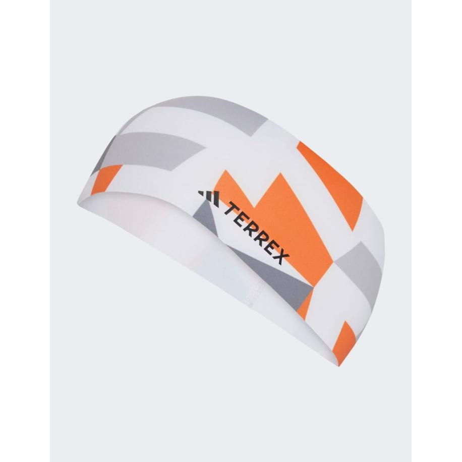 adidas - Terrex ClimaCool - Haarband met grafische print in wit, oranje en zwart Wit