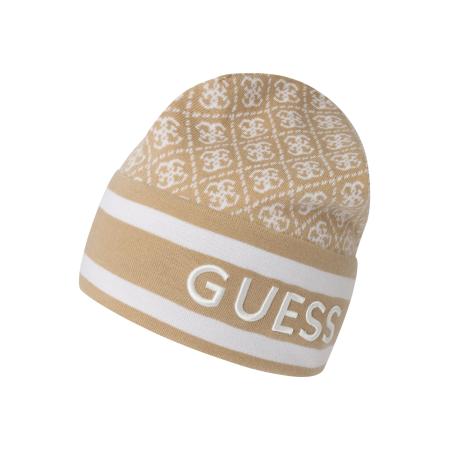Guess GUESS Muts SEVYN 4G LOGO BEANIE SWTR beige / wit