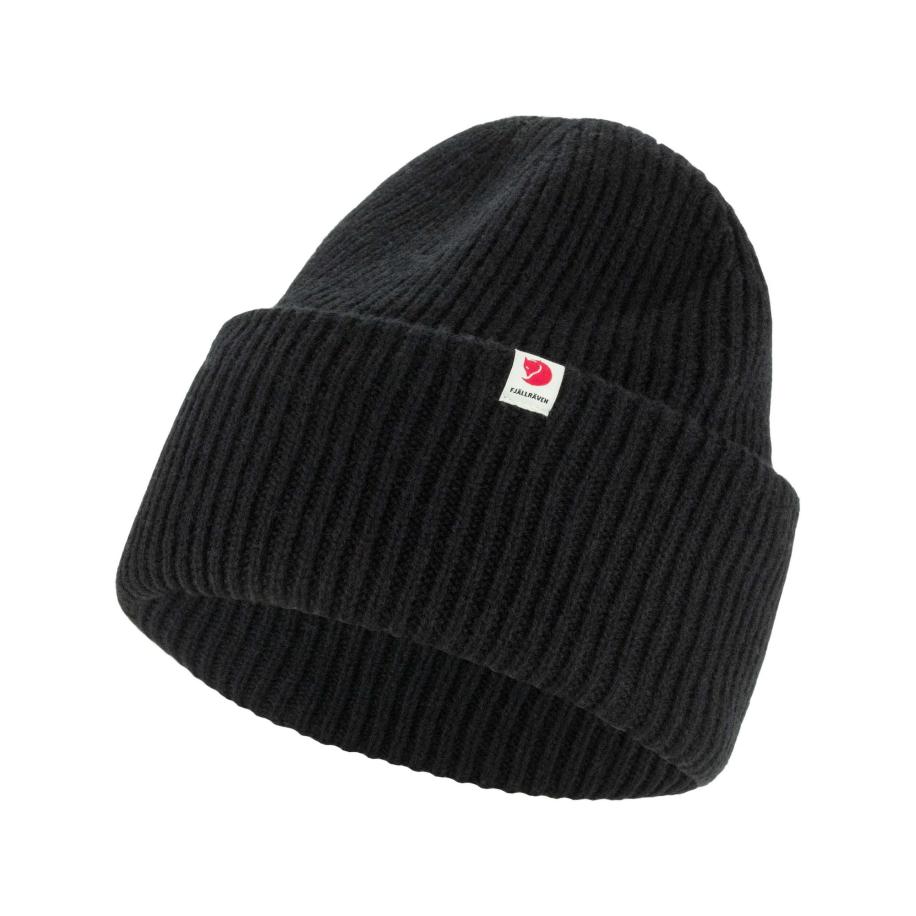 Fjällräven Muts bloedrood / zwart / wit Zwart