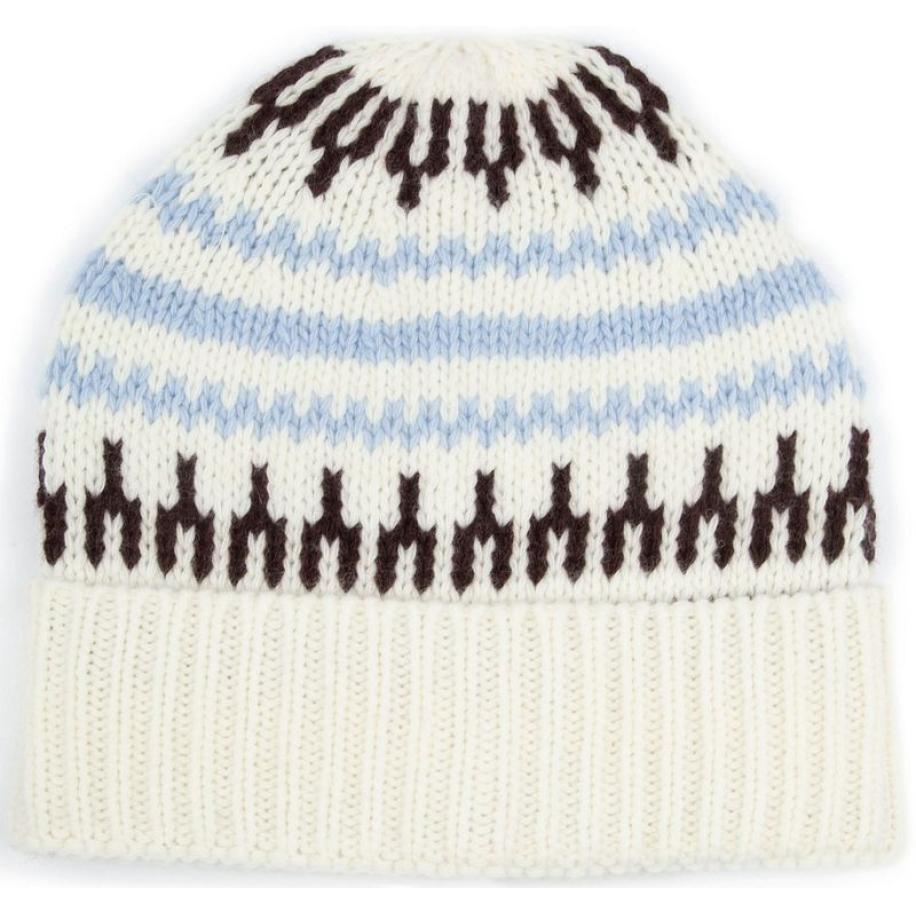 KnowledgeCotton Apparel Muts Wol Print Off white - Wit