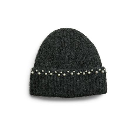 PIECES Muts PCJossina donkergrijs / wit