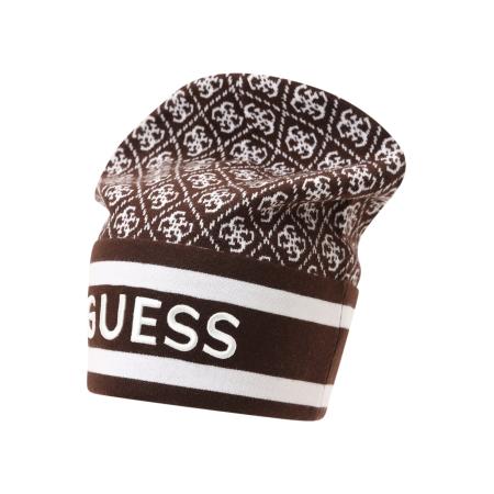 Guess GUESS Muts SEVYN 4G LOGO BEANIE SWTR cognac / wit