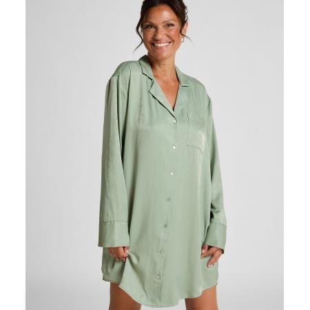 Hunkemöller Satijnen overhemdjurk Ayla Groen