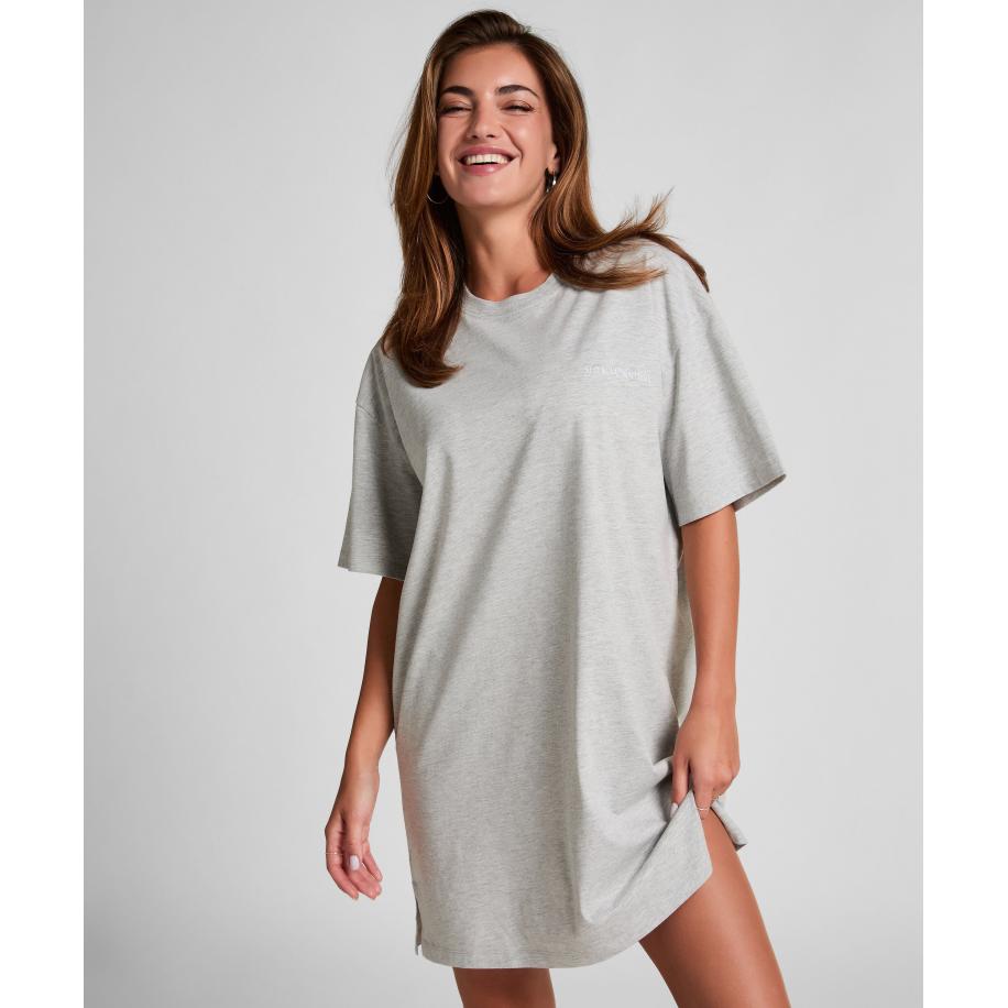 Hunkemöller Nachthemd Grijs Grijs