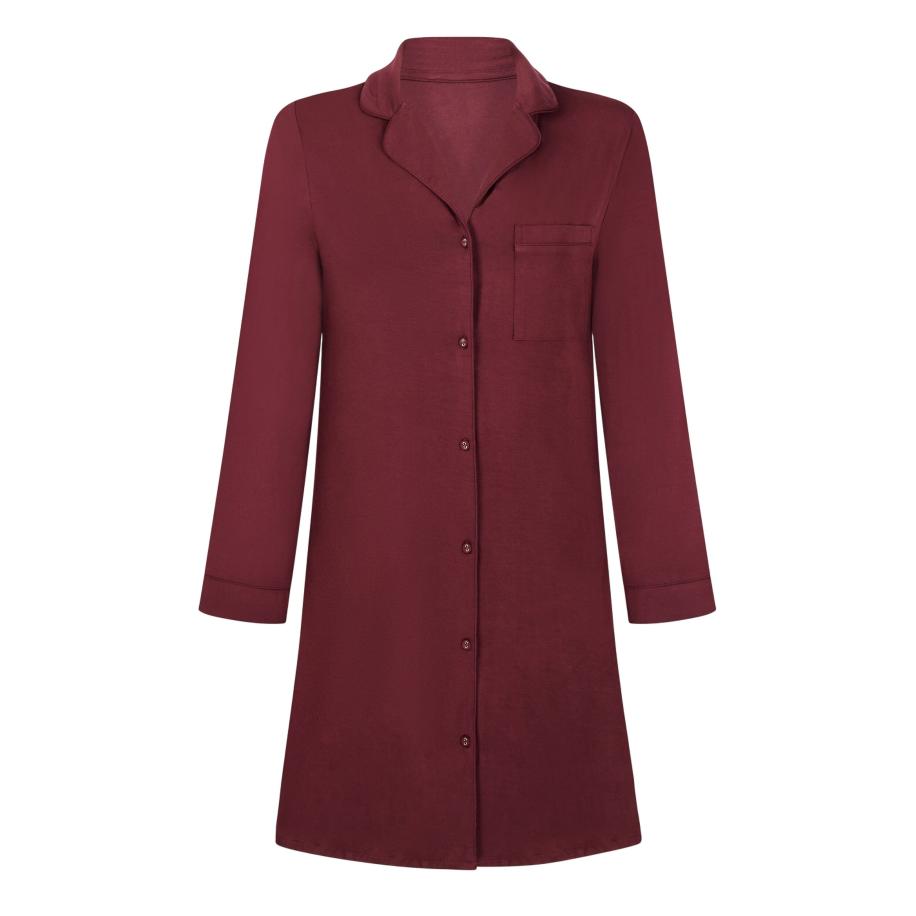 Hunkemöller Nachthemd Jersey Essential Paars Paars