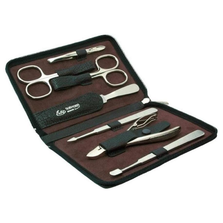 ERBE Manicure-etuis Waterbuffel & juchtleren etui 7-delig Make-Up Tas Unisex